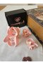Set of 3 Powder Pink Yellow Ombre Lotus Flower Hairpin Set - Summer Hawaiian Flower Hair Clip - 2