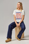 Women's 100% Cotton Dark Navy Blue Low Waist Loose Cut Straight Fit Baggy Jean Denim Trousers - 3