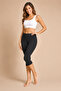 Black & White Women's 2-Piece Combed Cotton Capri Leggings 95% Cotton 5% Elastane |   Comfortable Home Leggings - 2
