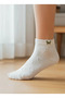 Heart Embossed Butterfly Patterned Ankle Length Booties Socks 12 Pack - 2