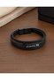 Ataturk Signed Black Leather Men's Bracelet – Braided Design, Gift with Special Box - 3