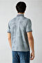 Polo Collar Regular Fit Patterned Pocket T-Shirt - 4