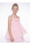 Trendlucky Girls' Chiffon Dress with Floral Detail and Drawstring Straps - 2