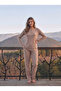 Patterned Viscose Fabric Women's Pajama Set