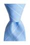 Blue Silk Tie with White Stripes – 8 cm Wide - 6