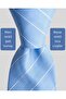 Blue Silk Tie with White Stripes – 8 cm Wide - 2