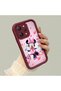Xiaomi Redmi 12 4g Compatible Case Camera Protector Minnie Pattern Burgundy Lover Couple Silicone Phone Case - 2