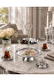Luxurious 2-Tier Silver Mirrored Presentation Tray Cookie Holder Turkish Delight Holder Chocolate Holder - 3