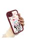 Realme C21 Compatible Case Camera Protector Minnie Pattern Burgundy Lover Couple Silicone Phone Case - 3