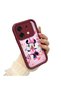 Infinix Zero 30 5g Compatible Case Camera Protector Minnie Pattern Burgundy Lover Couple Silicone Phone Case - 2