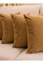 Set of 4 Velvet Cushion Covers 45X45 cm - Velvet Fabric Decorative Pillowcases - 2