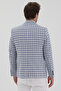 Gasera Men's Indigo Polyviscon Fabric Slim Fit Mono Collar Sports Blazer Jacket - 7