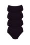 GLB-STL41414 4-Pack Tutku Women's High-Waisted Thick-Elastic Briefs, Black, Mudanis