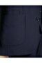 Slim Fit Men's Mono Collar Pocket Jacket Vest Pants Suit Navy Blue T20136-02 - 6