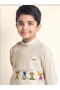 Boys Beige Cotton Kurta with Printed Design - 2