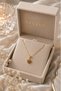 Red Heart Minimal Evil Eye Steel Necklace (Gold Color) - 3