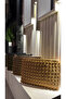 Handmade Wicker Leather Front and Back Beaded Clutch Handbag (30X20Cm) Wicker Color
