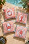 Red Sea Creatures Patterned 4-Piece Throw Pillow Cover Set - 2