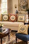 Framed Flowers Patterned 4-Piece Throw Pillow Cover Set - 2