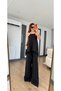 Crinkle Fabric Jumpsuit with Stone Details - 3