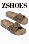 Women's Staple Detailed Orthopedic Soft Sole Slippers (Suitable for Indoor Use) - 5
