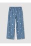 Floral Wide-Leg Girls' Jean Pants for Style Seekers from Uzg Store - 2