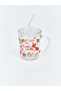 Esvab • Modern & Distinctive Flower Printed Glass with Straw 400 ml
