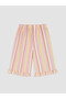 Timeless Clothing & Timeless Choices Girls' Striped Linen Look Pants with Drawstring Waist - 2