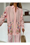 Women's Oversize Shirt with Beading on Front, Back and Sleeves - 8