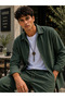 Men's Long Sleeve (Shirt and Trousers) Wrinkled Loose-Fit Suit - 2