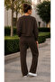 Women's Watercolor Effect Floral Print Tracksuit Set/Round Neck Sweatshirt and Sweatpants 2-Piece Set - 2
