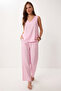 Modal Blouse Trousers Set Lmc0059 Sugar Pink - 3