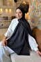 Line Gg Pattern Aura Cotton Jacquard Shawl Black
