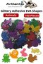 Shaped Glittery Eva Adhesive Animals 1 Pack of 100 Self-Adhesive Glittery Eva Stickers for School