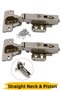 Piston Hinge with Brake Kitchen Wardrobe Cabinet Furniture Door Cover Metal Flat Chrome Stone Hinge - 2