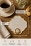 Set of 6 Gold Gardenya Fabric Presentation Napkins Framed Linen Coffee Side Cocktail Presentation Coasters Shemira - 2