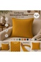 45X45 Corduroy Decorative Throw Pillow with Filling, Zippered, Washable Sofa Cushion