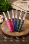 Solingen 6-Piece Colorful Kitchen Knife Set – Stainless Steel Fruit and Vegetable Knives with Ergonomic Handles