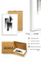White Wooden Framed Abstract Geometric Pattern Painting - Black-White |   Huhu1198 - 2