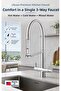 Likuan 3-Way Spiral Chrome Kitchen Faucet with Purified Water Pull-Out Sink Tap Nkd52N12Cp
