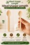 50-Piece Ecological Wooden Spoons 16 cm Natural Birch Disposable Invitation Party Organization Set - 2