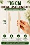 50-Piece Ecological Wooden Knife 16 cm Natural Birch Disposable Invitation Party Organization Set - 2