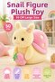 Pink Backed Plush Toy with Snail Figure, 50 cm Large Size, Soft Textured Decorative Plush