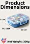 600 ml Leak-Proof Two-Compartment Stainless Steel Lunch Box New Generation Lunch Box with Fork and Spoon Ff7163 - 6