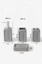 13891 Well Stoneware 4 Piece Bathroom Set Gray - 4