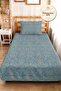 Blue Damask Classic Single Pique Set - Beige Avant-Garde Motif 160X220 cm Seasonal Bedspread