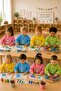 Kindergarten Activity Apron 3-5 Years Waterproof Long Sleeve Paint Apron Stain Resistant with Pockets Nursery Montessori and Painting Activity Apron - 5