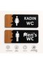 Wc Female Male Direction Sign Wc 26X10 cm - 2