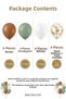 Set of 20 Brown Eucalyptus White Gold Confetti Balloons Boho Safari Birthday Decoration - 4