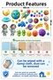 Astronaut Space Planets and Stars Kids Room Wall Sticker Set, Self-Adhesive - 2